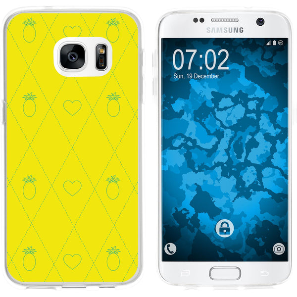 Galaxy S7 Silikon-Hülle Sommer Ananas M1 Case