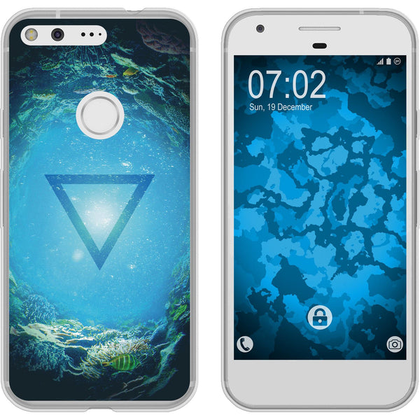 Pixel XL Silikon-Hülle Element Wasser M4 Case