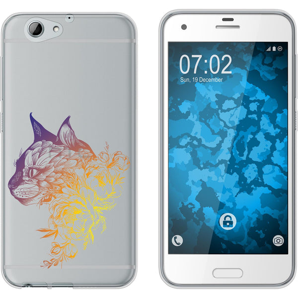 One A9s Silikon-Hülle Floral Katze M2-3 Case