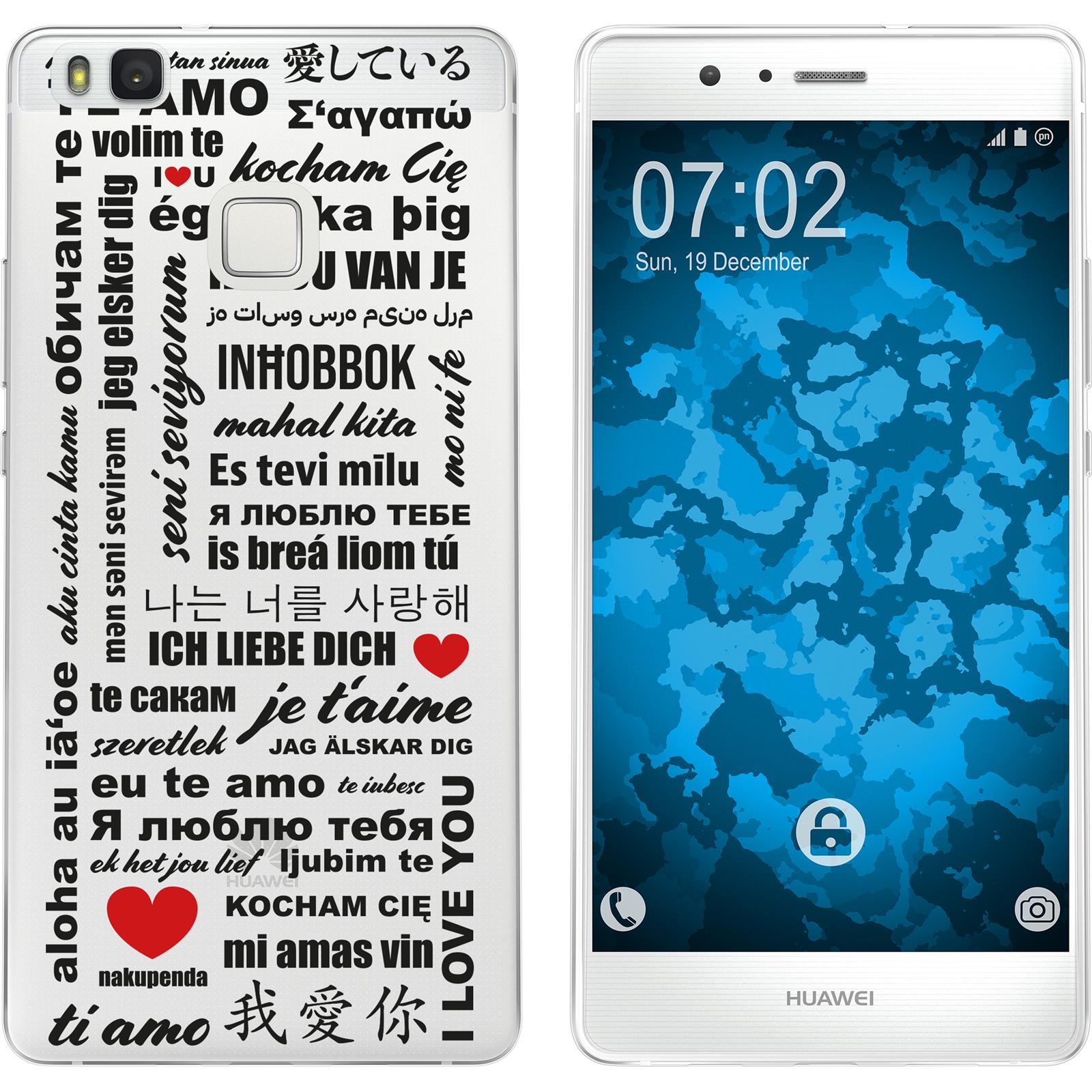P9 Lite Silikon-Hülle in Love M4 Case