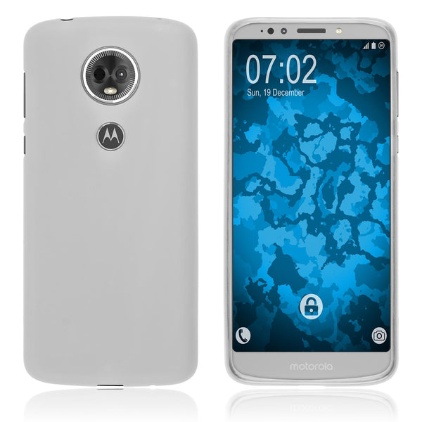 PhoneNatic Case kompatibel mit Motorola Moto E5 Plus - clear Silikon Hülle matt Cover