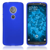 PhoneNatic Case kompatibel mit Motorola Moto E5 (5th Gen) - blau Silikon Hülle matt Cover