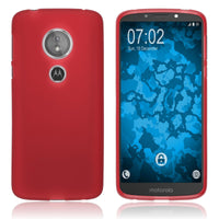 PhoneNatic Case kompatibel mit Motorola Moto E5 (5th Gen) - rot Silikon Hülle matt Cover