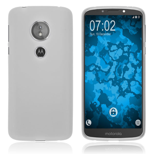 PhoneNatic Case kompatibel mit Motorola Moto E5 (5th Gen) - clear Silikon Hülle matt Cover