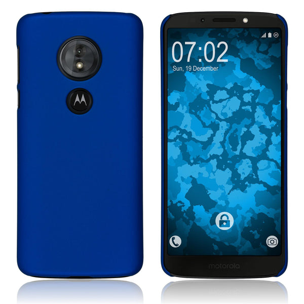 Hardcase für Lenovo Moto G6 Play gummiert blau