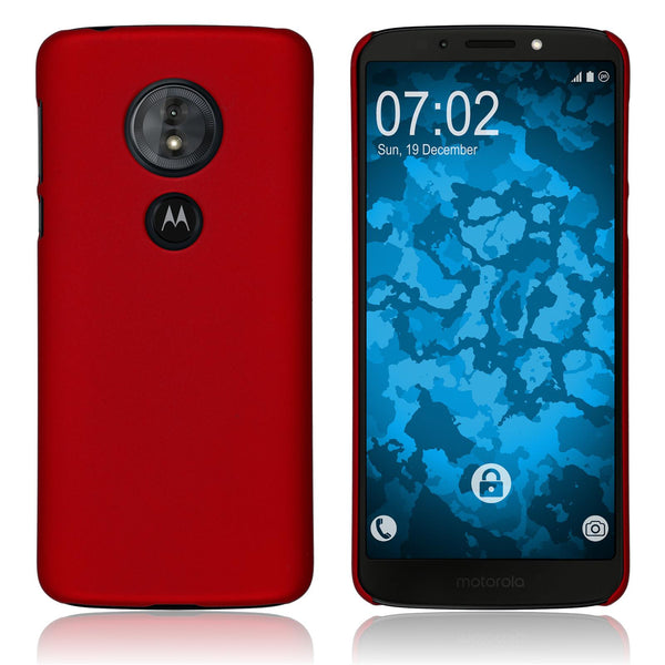 Hardcase für Lenovo Moto G6 Play gummiert rot