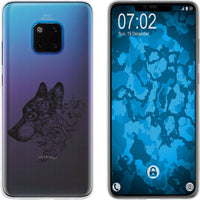 Mate 20 Pro Silikon-Hülle Floral Wolf M3-1 Case