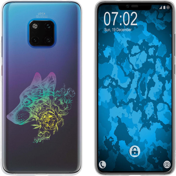 Mate 20 Pro Silikon-Hülle Floral Wolf M3-4 Case