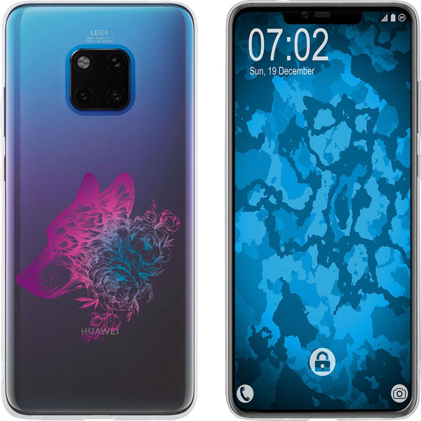 Mate 20 Pro Silikon-Hülle Floral Wolf M3-6 Case