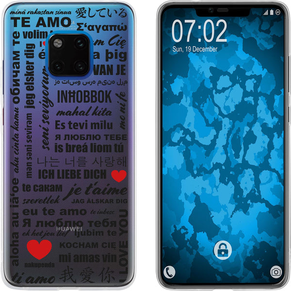 Mate 20 Pro Silikon-Hülle in Love Wörter M4 Case