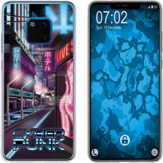 Mate 20 Pro Silikon-Hülle Retro Wave Cyberpunk.01 M4 Case