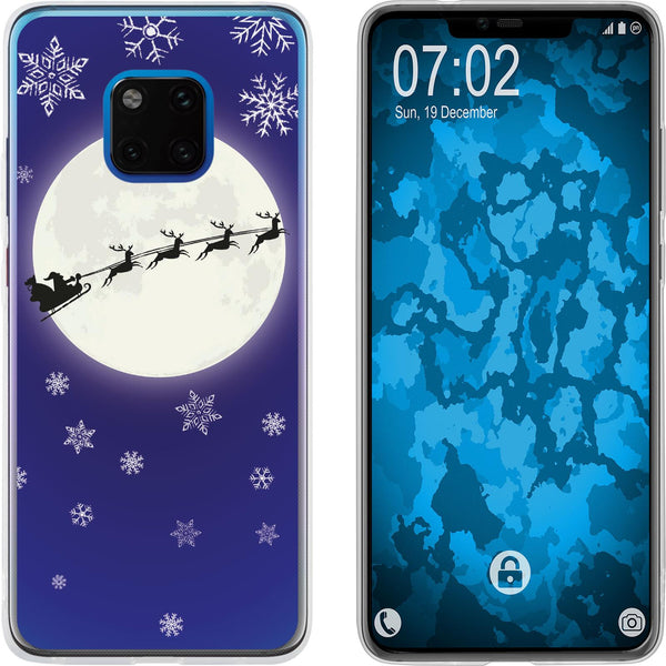 Mate 20 Pro Silikon-Hülle X Mas Weihnachten Santa - Snowflak