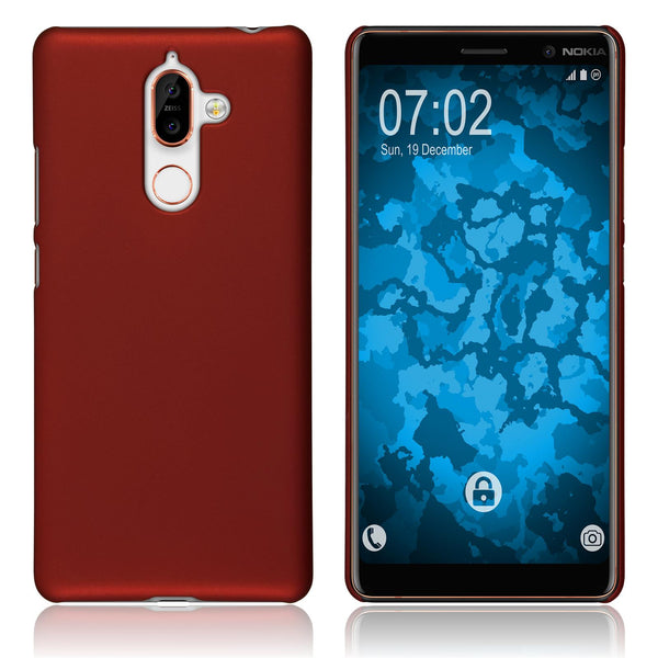 Hardcase für  Nokia 7 Plus gummiert rot