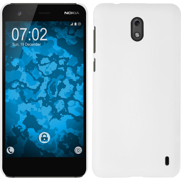 Hardcase für  Nokia 2 gummiert weiﬂ