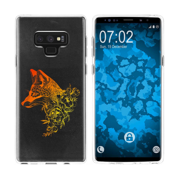 Galaxy Note 9 Silikon-Hülle Floral Fuchs M1-2 Case