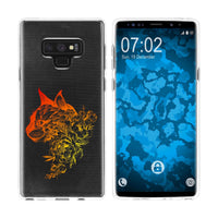 Galaxy Note 9 Silikon-Hülle Floral Katze M2-2 Case