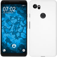 Hardcase für Google Pixel 2 XL gummiert weiﬂ