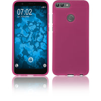 PhoneNatic Case kompatibel mit Huawei P Smart - pink Silikon Hülle matt Cover