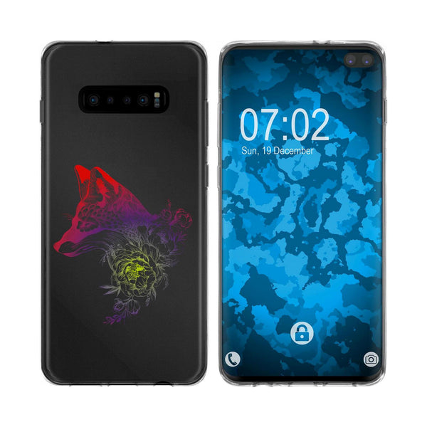 Galaxy S10 Silikon-Hülle Floral Fuchs M1-5 Case