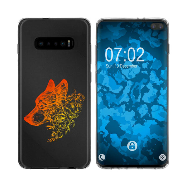Galaxy S10 Silikon-Hülle Floral Wolf M3-2 Case