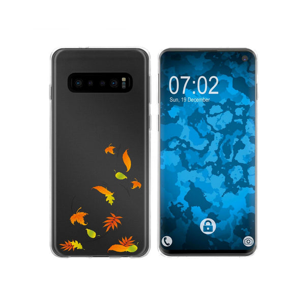 Galaxy S10 Silikon-Hülle Herbst Blätter/Leaves M1 Case