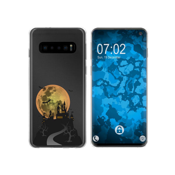 Galaxy S10 Silikon-Hülle Herbst Spukschloss M4 Case