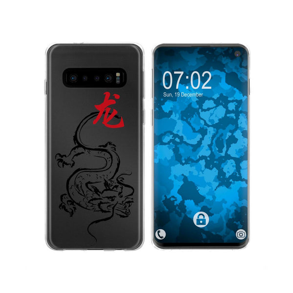 Galaxy S10 Silikon-Hülle Tierkreis Chinesisch Drache/Kite M5