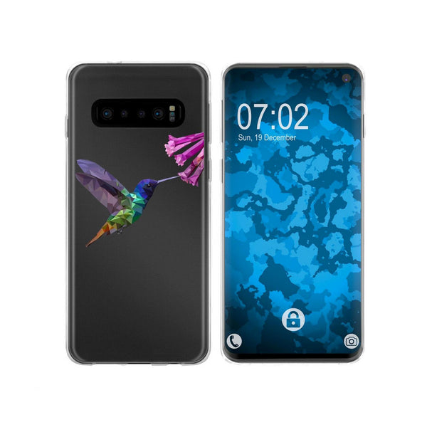 Galaxy S10 Silikon-Hülle Vektor Tiere Kolibri M3 Case