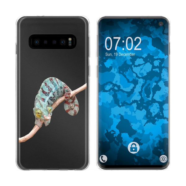 Galaxy S10 Silikon-Hülle Vektor Tiere Camelion M7 Case