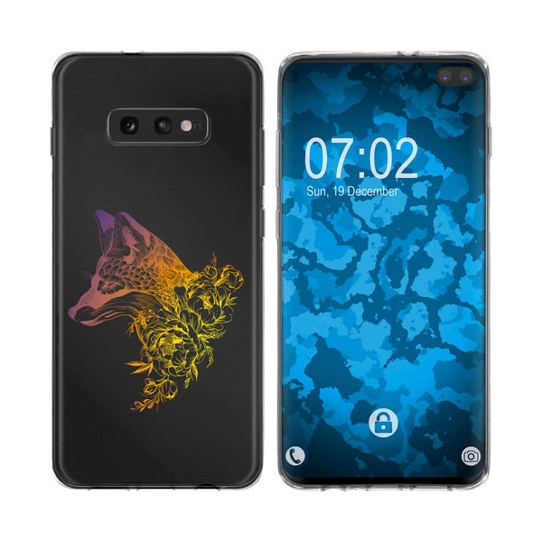 Galaxy S10e Silikon-Hülle Floral Fuchs M1-3 Case