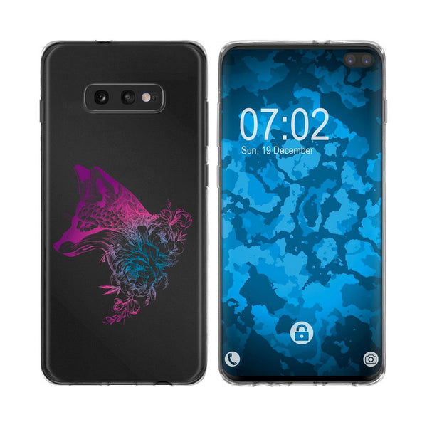 Galaxy S10e Silikon-Hülle Floral Fuchs M1-6 Case