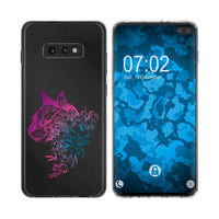 Galaxy S10e Silikon-Hülle Floral Katze M2-6 Case