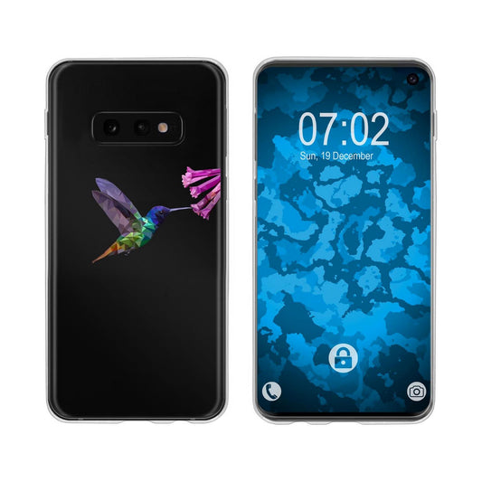 Galaxy S10e Silikon-Hülle Vektor Tiere Kolibri M3 Case