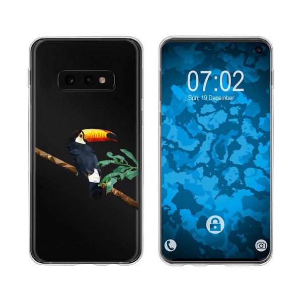 Galaxy S10e Silikon-Hülle Vektor Tiere Tucan M5 Case