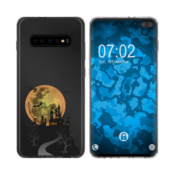 Galaxy S10 Plus Silikon-Hülle Herbst Spukschloss M4 Case