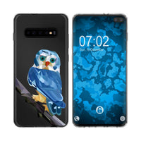 Galaxy S10 Plus Silikon-Hülle Vektor Tiere Eule M1 Case