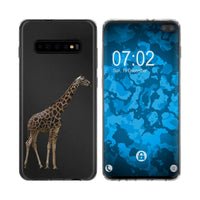 Galaxy S10 Plus Silikon-Hülle Vektor Tiere Giraffe M8 Case