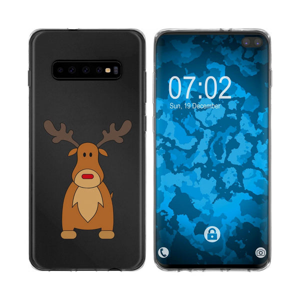 Galaxy S10 Plus Silikon-Hülle X Mas Weihnachten Rentier M3 C