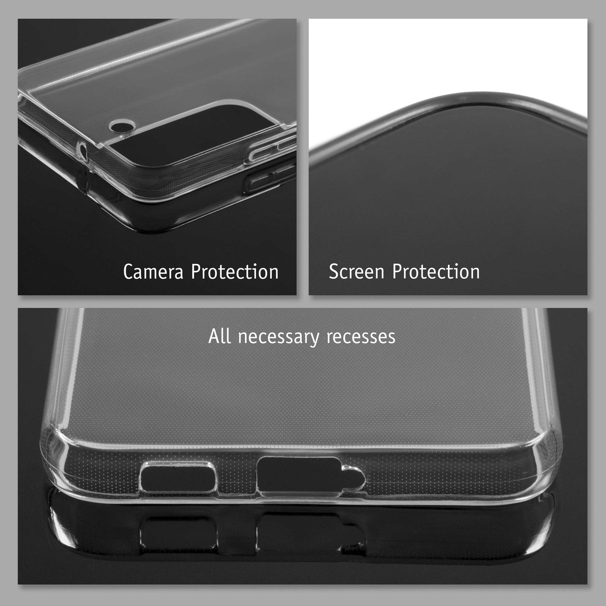 PhoneNatic Case kompatibel mit Samsung Galaxy S22 Plus - Crystal Clear Silikon Hülle crystal-case Cover