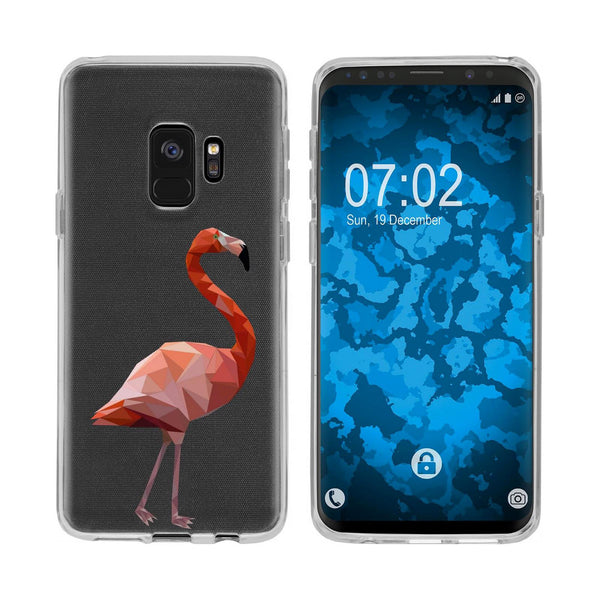 Galaxy S9 Silikon-Hülle Vektor Tiere Flamingo M2 Case