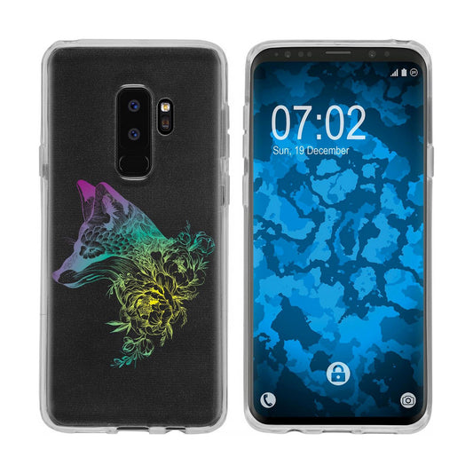 Galaxy S9 Plus Silikon-Hülle Floral Fuchs M1-4 Case