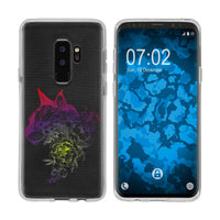 Galaxy S9 Plus Silikon-Hülle Floral Katze M2-5 Case