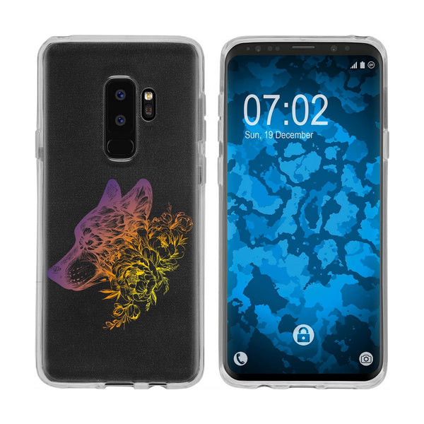 Galaxy S9 Silikon-Hülle Floral Wolf M3-3 Case