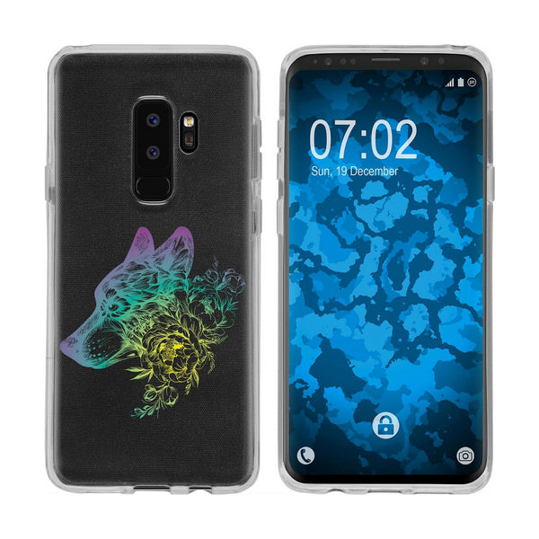 Galaxy S9 Plus Silikon-Hülle Floral Wolf M3-4 Case