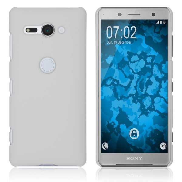 Hardcase für Sony Xperia XZ2 Compact gummiert weiﬂ