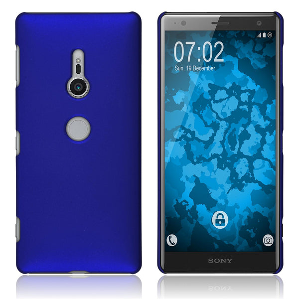 Hardcase für Sony Xperia XZ2 gummiert blau