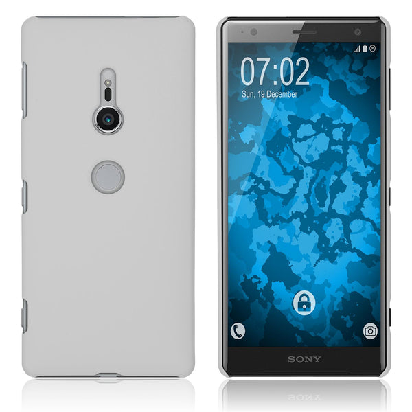 Hardcase für Sony Xperia XZ2 gummiert weiﬂ