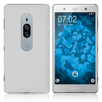 Hardcase für Sony Xperia XZ2 Premium gummiert weiﬂ