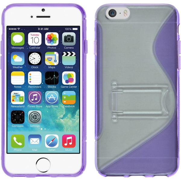 PhoneNatic Case kompatibel mit Apple iPhone 6s / 6 - lila Silikon Hülle