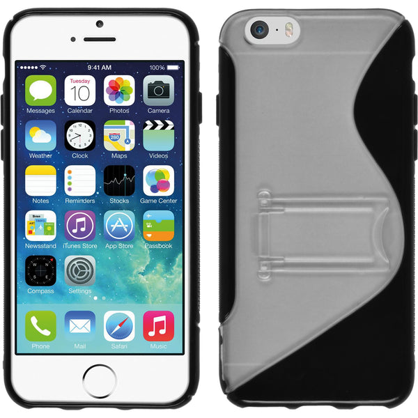 PhoneNatic Case kompatibel mit Apple iPhone 6s / 6 - schwarz Silikon Hülle